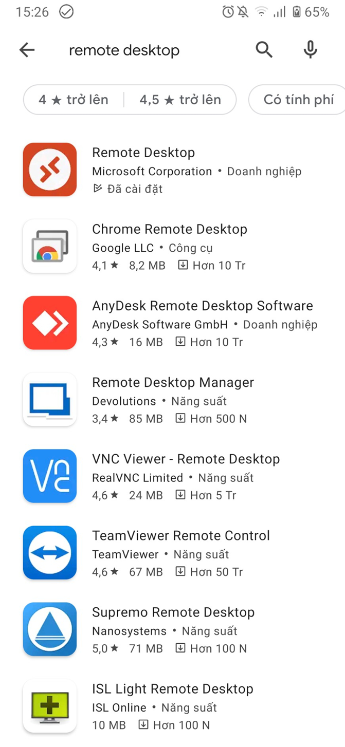 Hướng dẫn sử dụng Remote Desktop trên điện thoại Android (Samsung ...